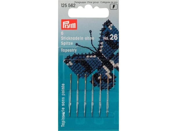 Broderinåler med rund spiss